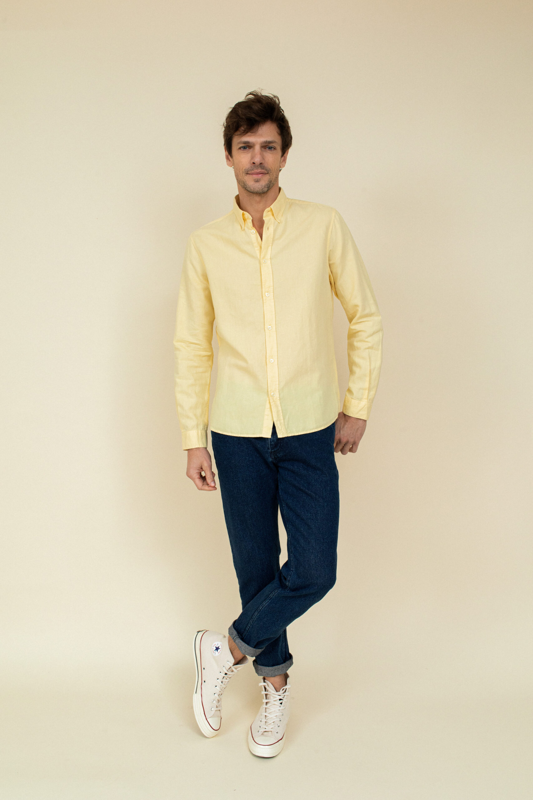 Nicolas Washed Yellow Chemise CUISSE DE GRENOUILLE