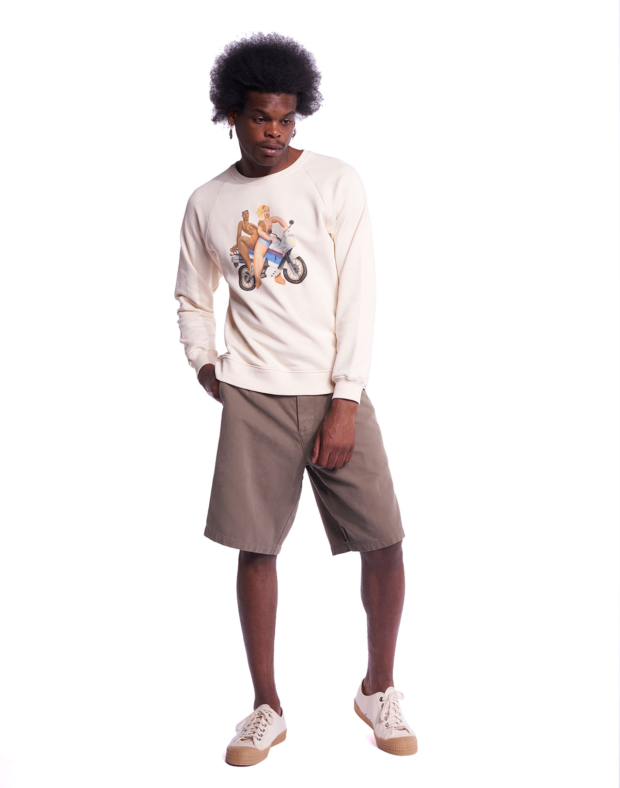 Free Wheels Sweat Écru OLOW