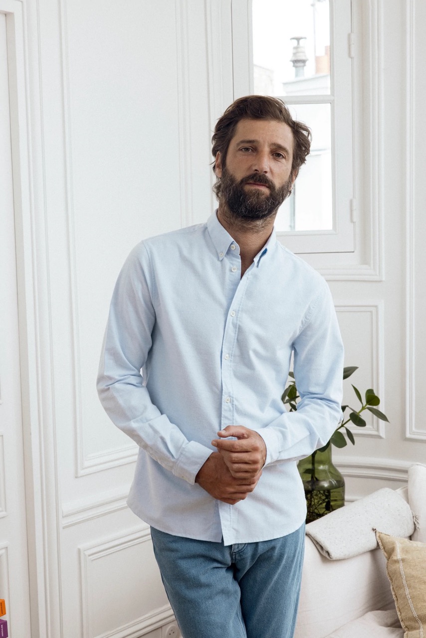 Chemise Oxford Brossé CUISSE DE GRENOUILLE