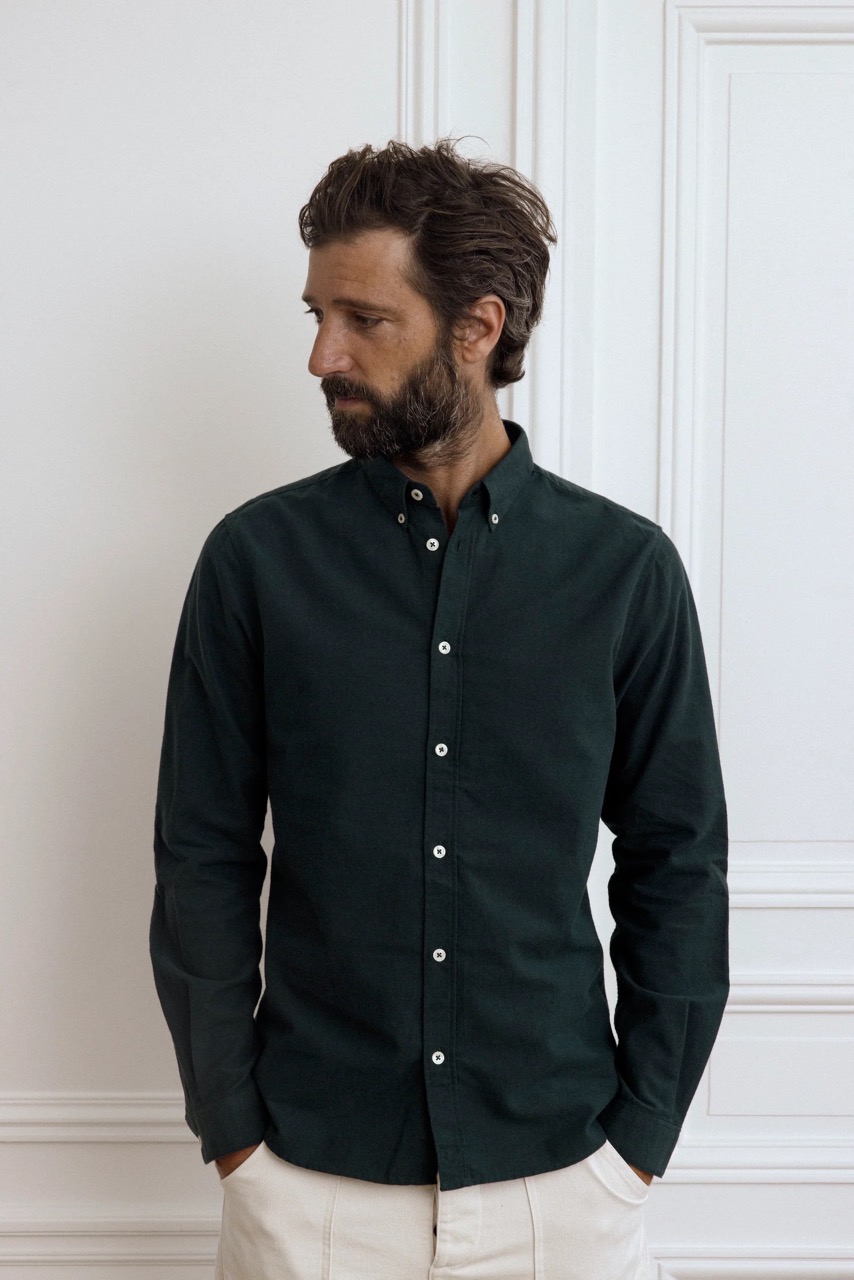 Chemise Oxford Brossé CUISSE DE GRENOUILLE