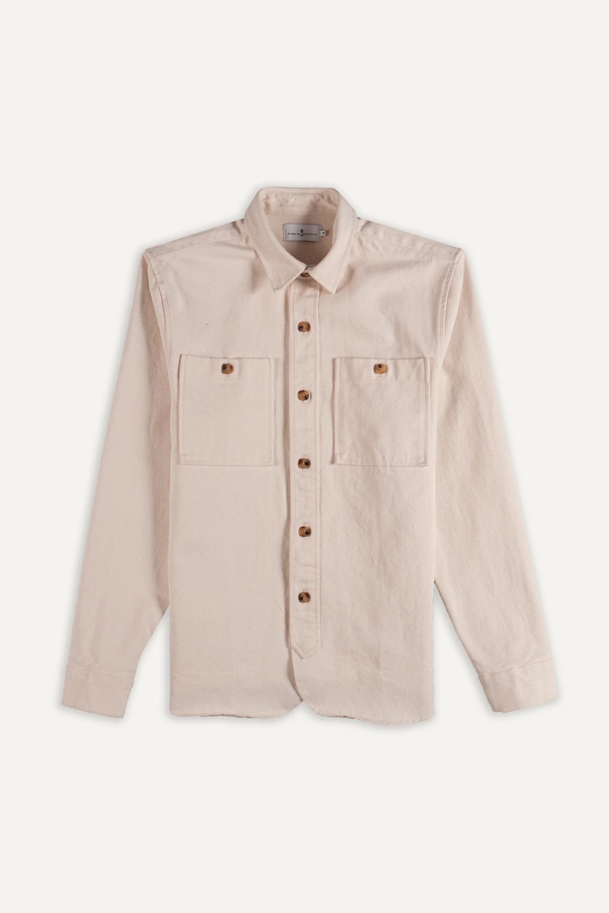 Paris  Surchemise Twill Ecru CUISSE DE GRENOUILLE