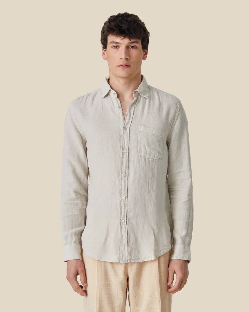 Chemise Long Sleeve Linen Raw Portuguese Flannel