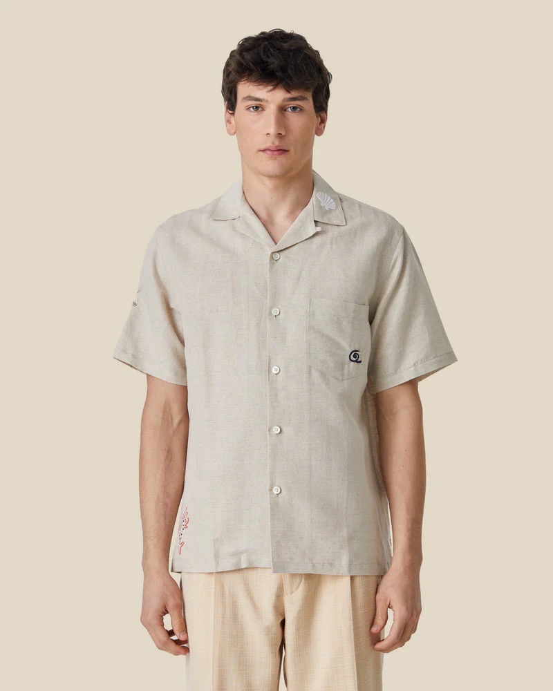 Chemise Short Sleeve Linen Ocean Portuguese Flannel