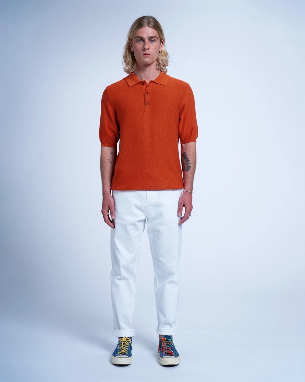 Polo tricoté Italo orange Homecore