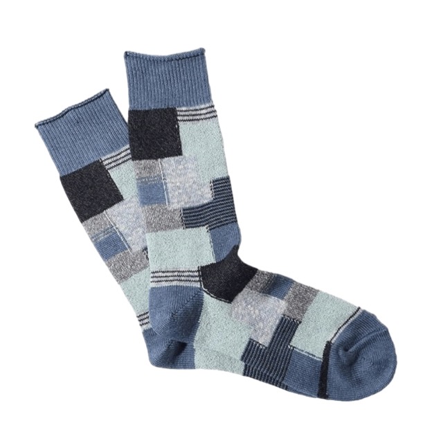 Socks Anonymous Ism Patchwork Blue Grey