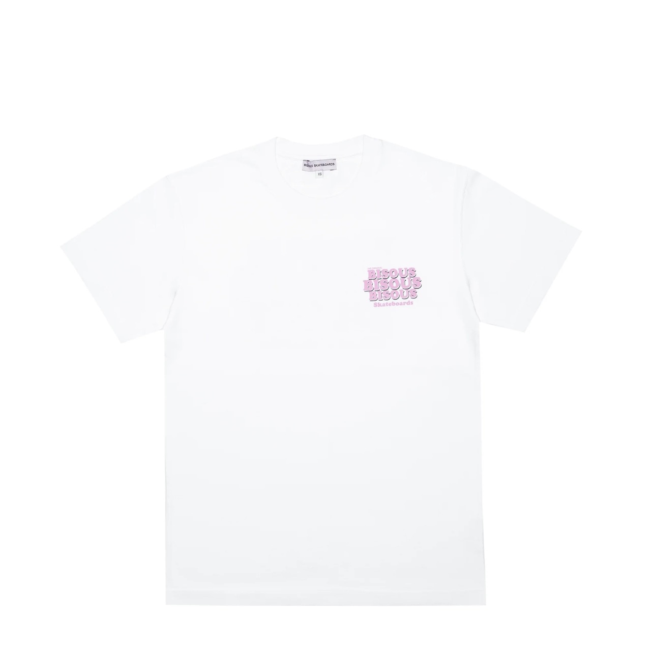 T-Shirt Bisous Skateboard Grease Blanc