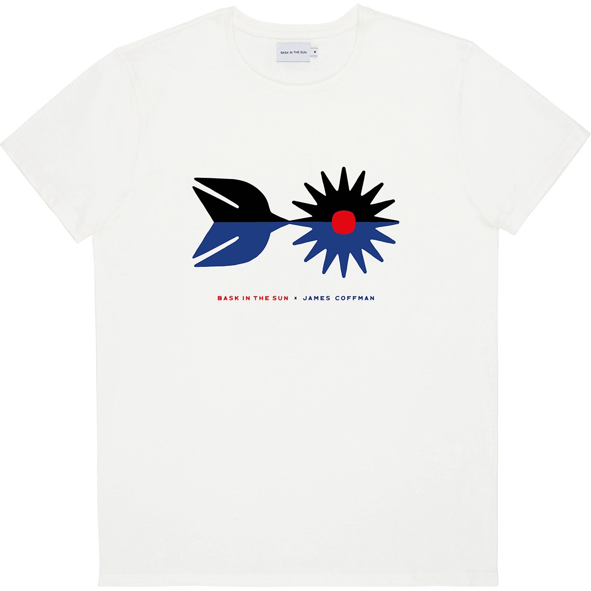 T-Shirt Bird Soleil Bask In The Sun Blanc Bleu