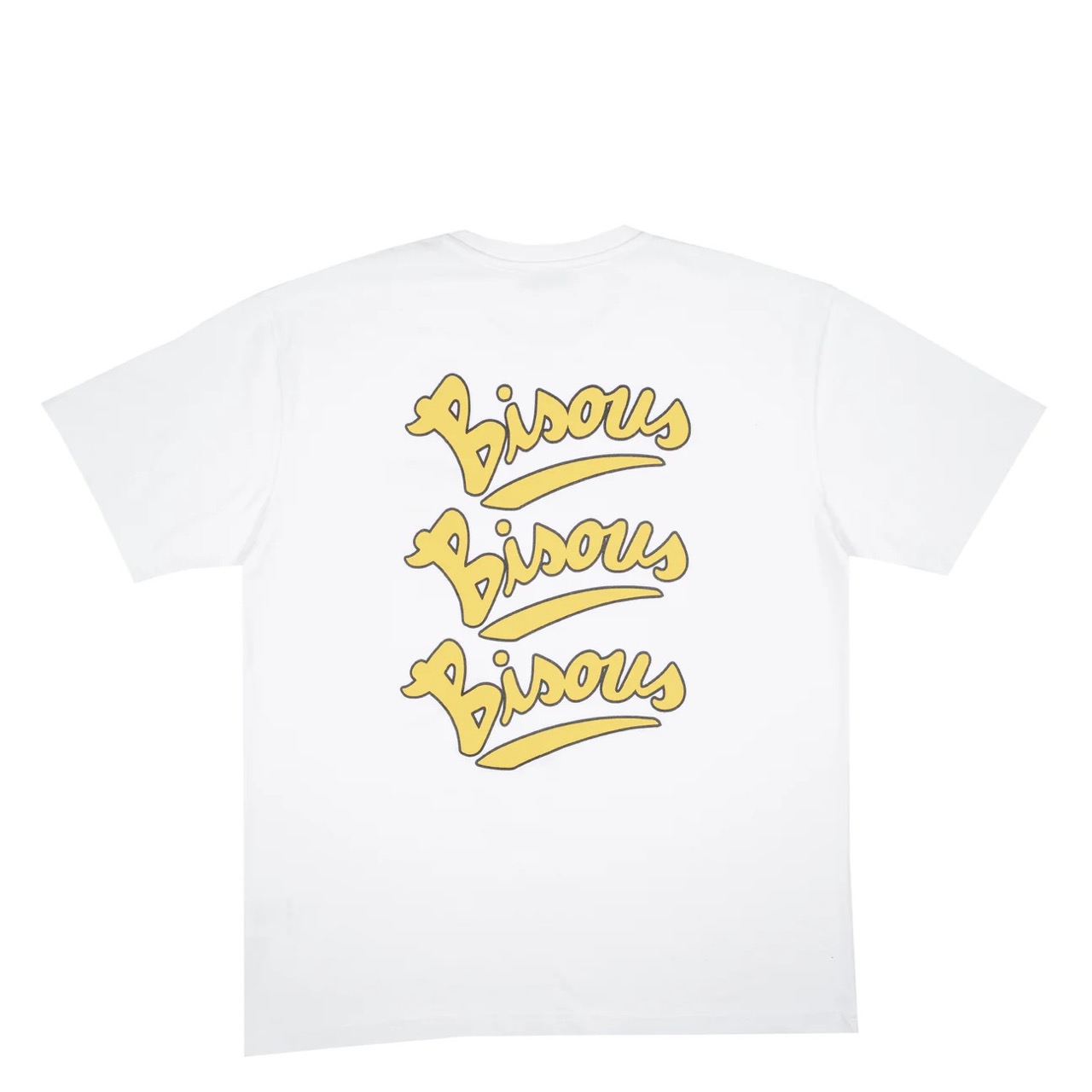 T-Shirt Bisous Gianni White/Yellow BISOUS SKATEBOARD