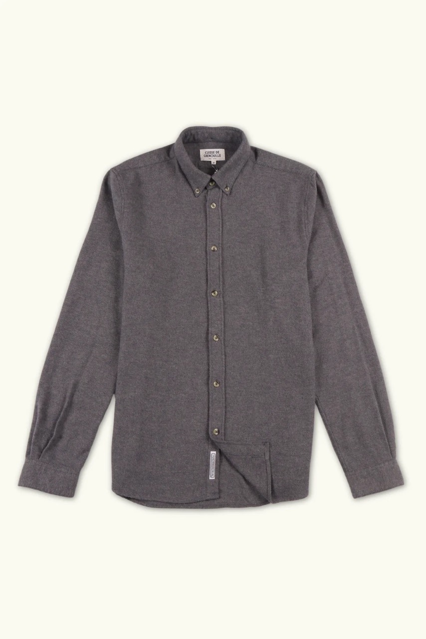 Chemise Massimo Twill Brossé CUISSE DE GRENOUILLE