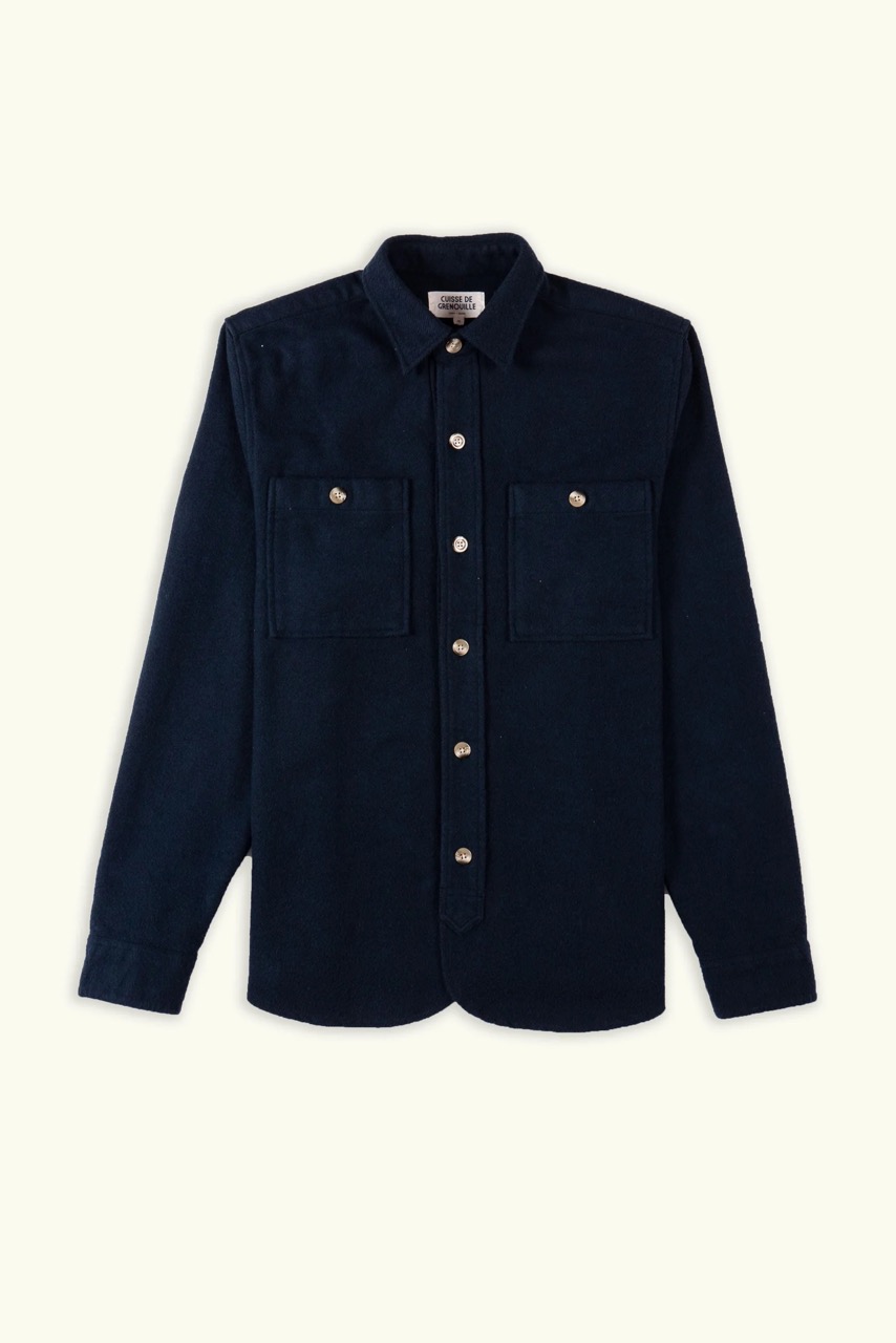 Paris Surchemise Brossée Dark Navy CUISSE DE GRENOUILLE
