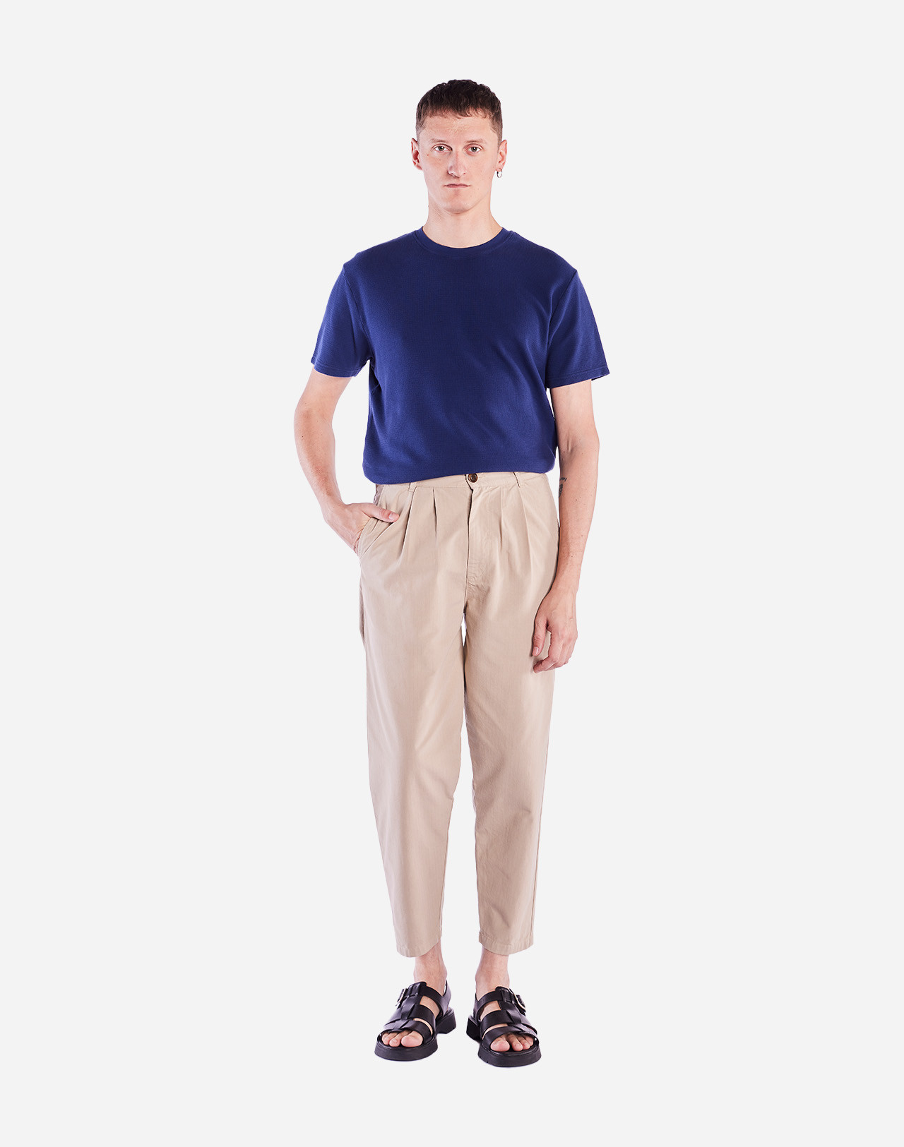 Pantalon à pinces Swing Beige OLOW