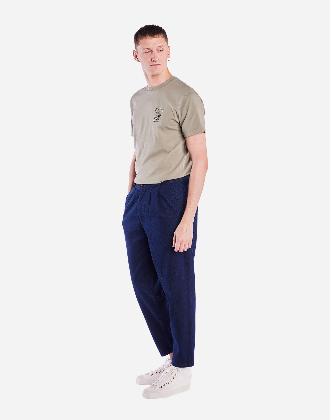 Pantalon à pinces Swing Denim Foncé OLOW
