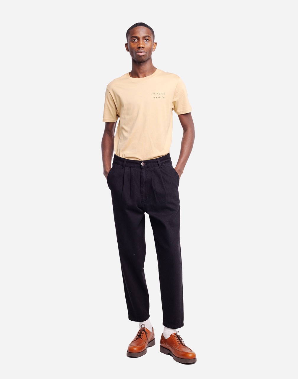 Pantalon à pinces Swing Denim Noir OLOW