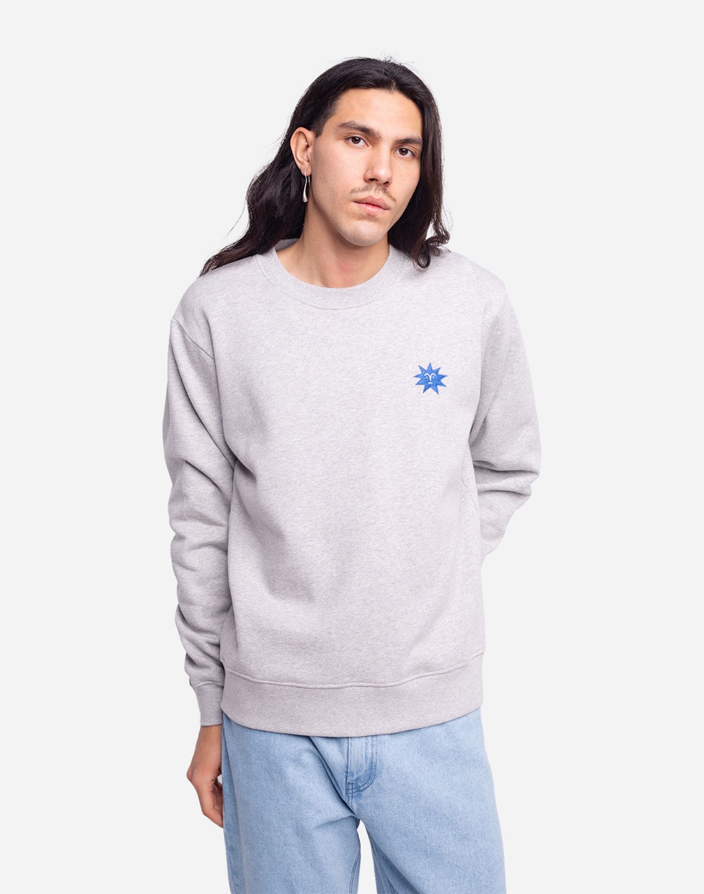 Sweatshirt Night Bird Gris Chiné OLOW