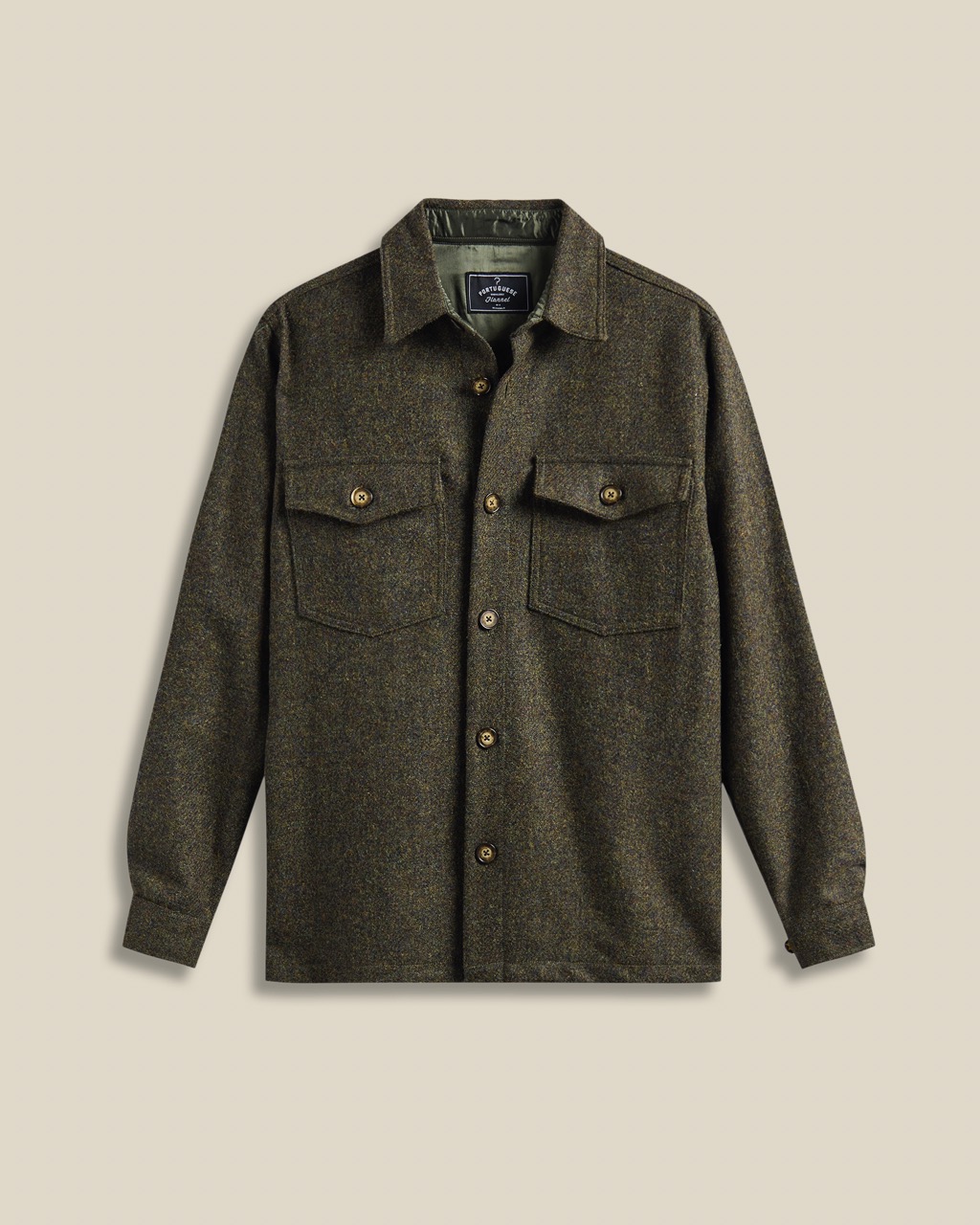 Overshirt Wool Field Forest Green PORTUGUESE FLANNEL