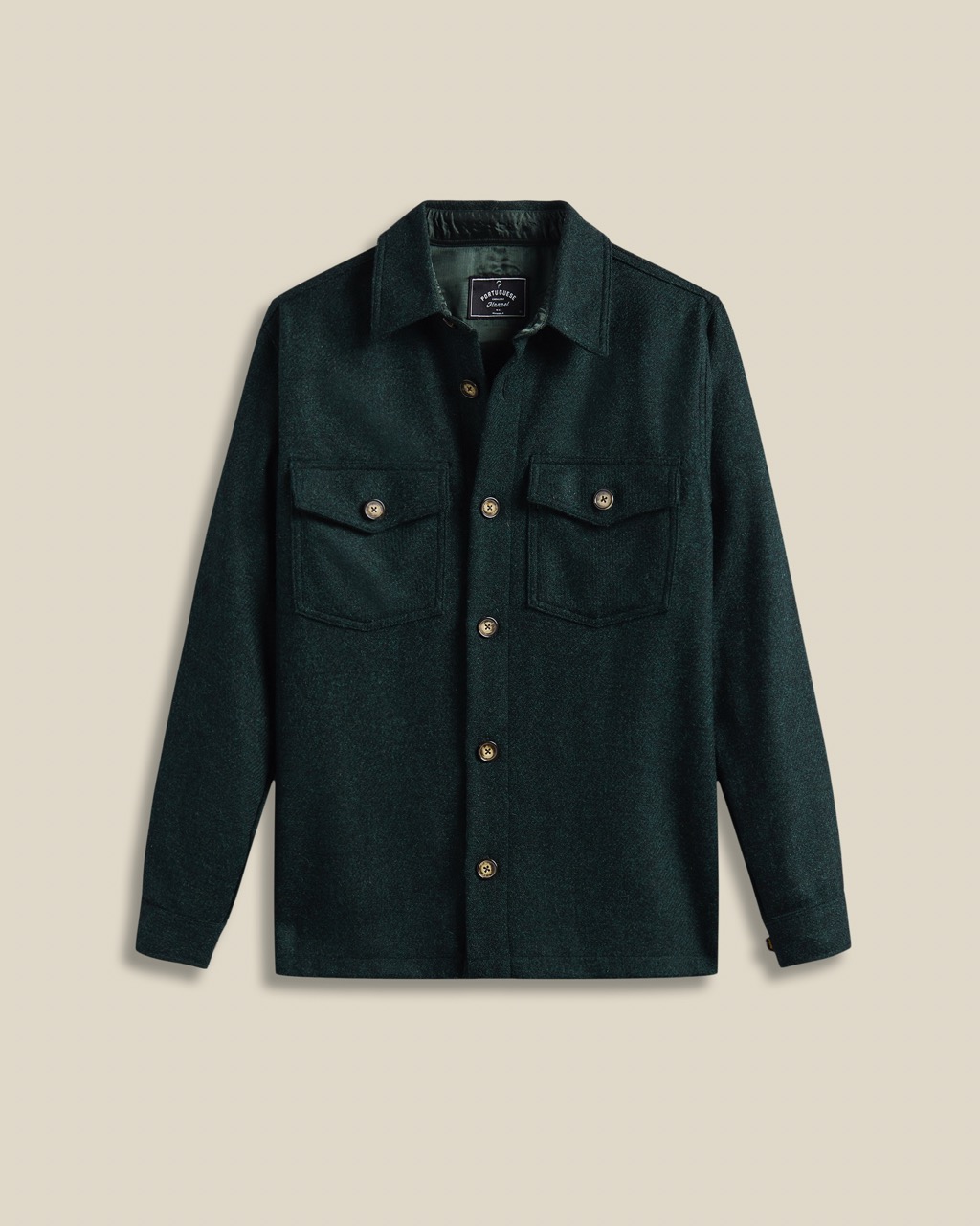 Overshirt Wool Field Green PORTUGUESE FLANNEL