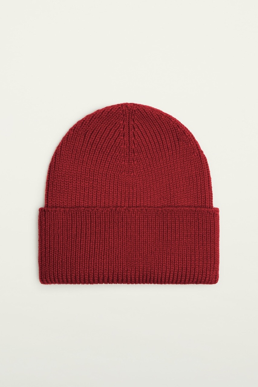 Bonnet Ara Laine Merinos Rouge NITTO KNITWEAR