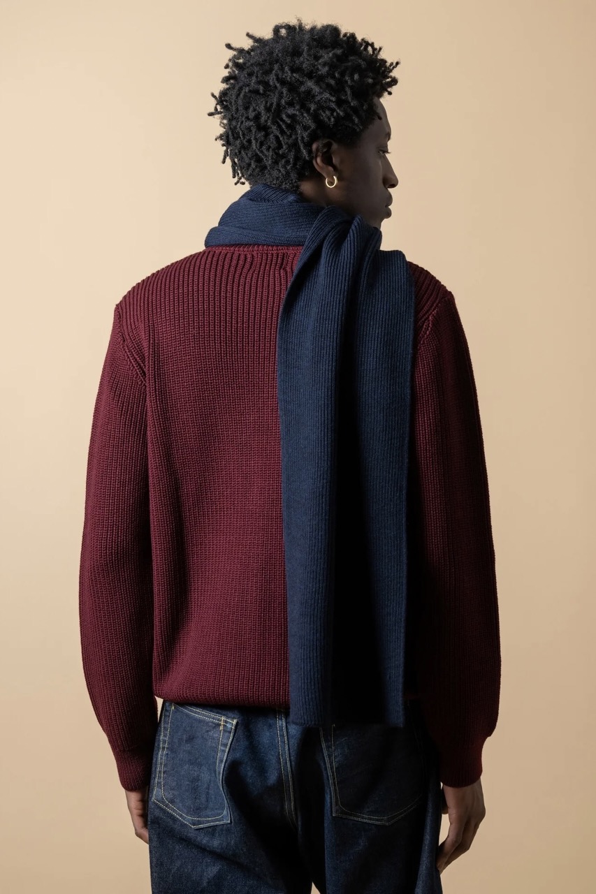 Echarpe Loris Laine Merinos Marine NITTO KNITWEAR
