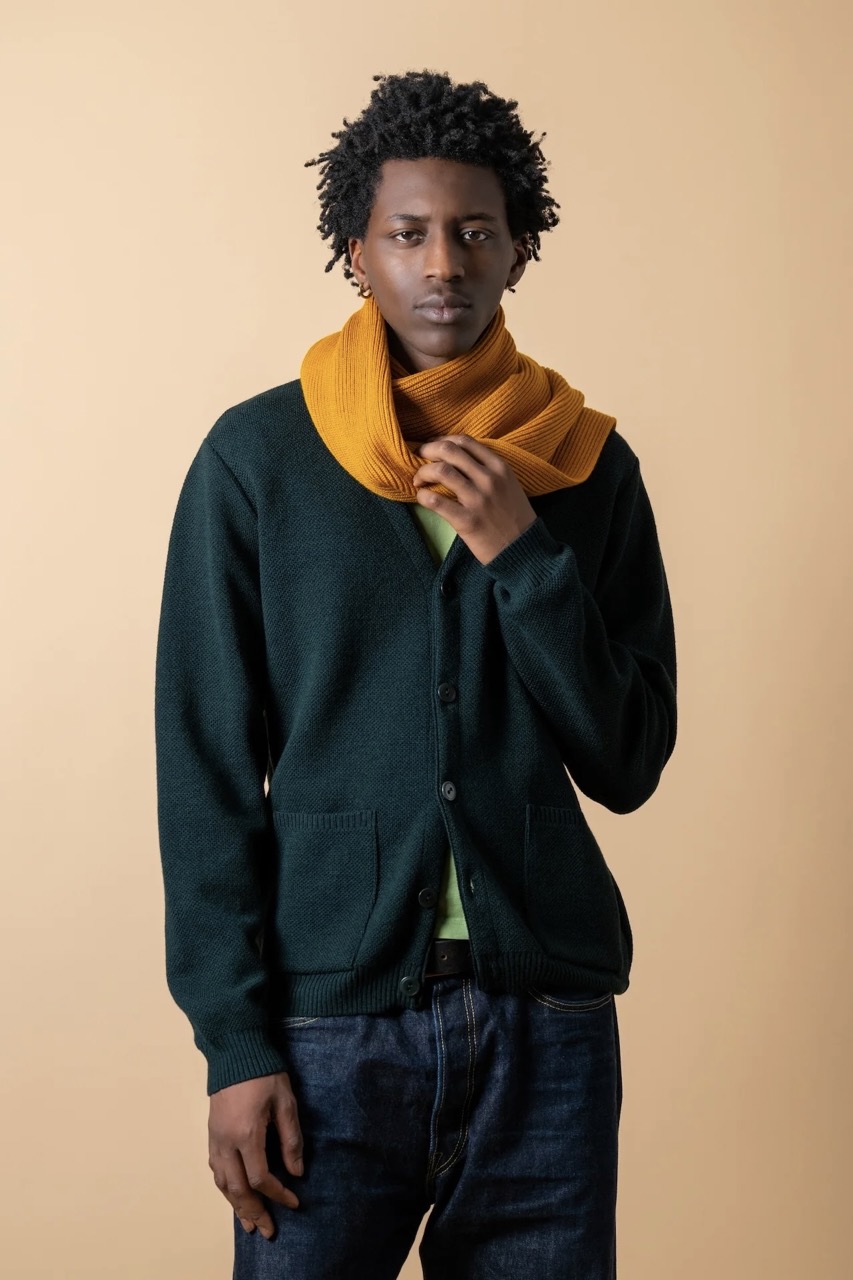 Echarpe Loris Laine Merinos Ocre NITTO KNITWEAR