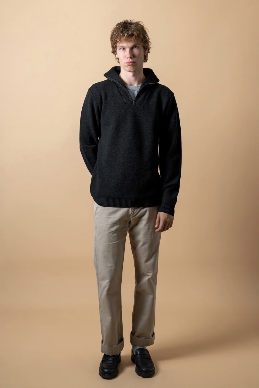 Pull Camionneur Youri Noir NITTO KNITWEAR