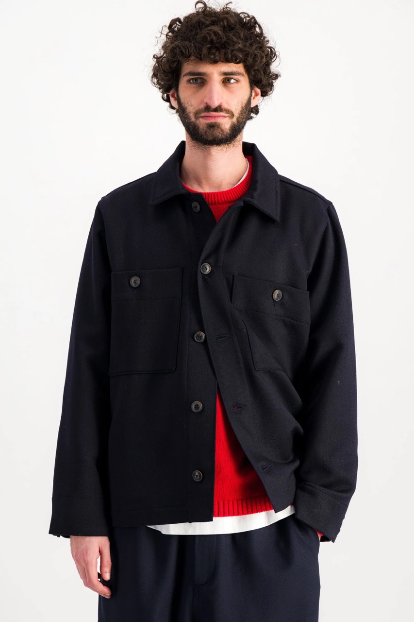 Surchemise Cargo Wool Marine PARAGES