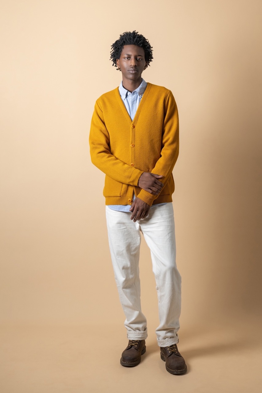 Pull Youri Cardigan Ocre NITTO KNITWEAR