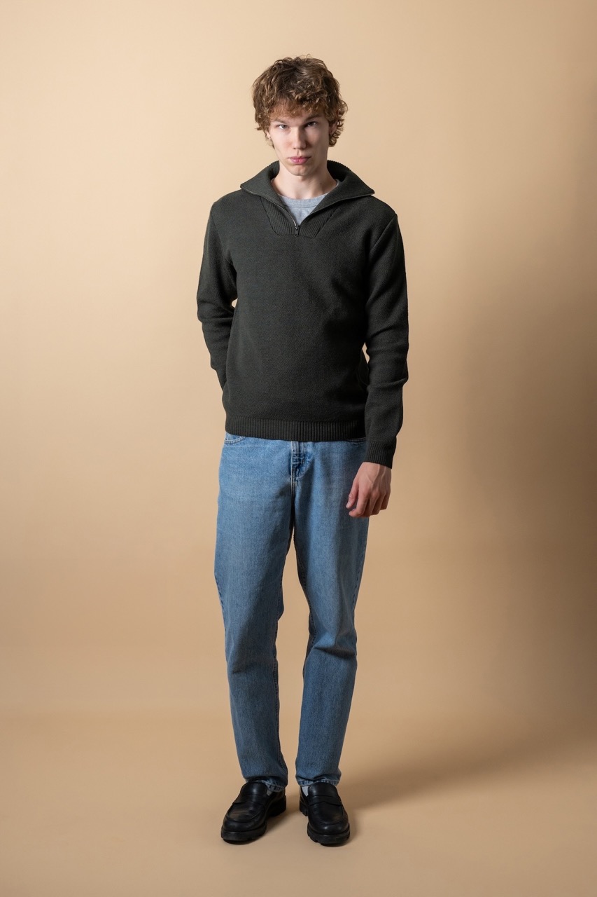 Pull Camionneur Youri Vert Forêt NITTO KNITWEAR