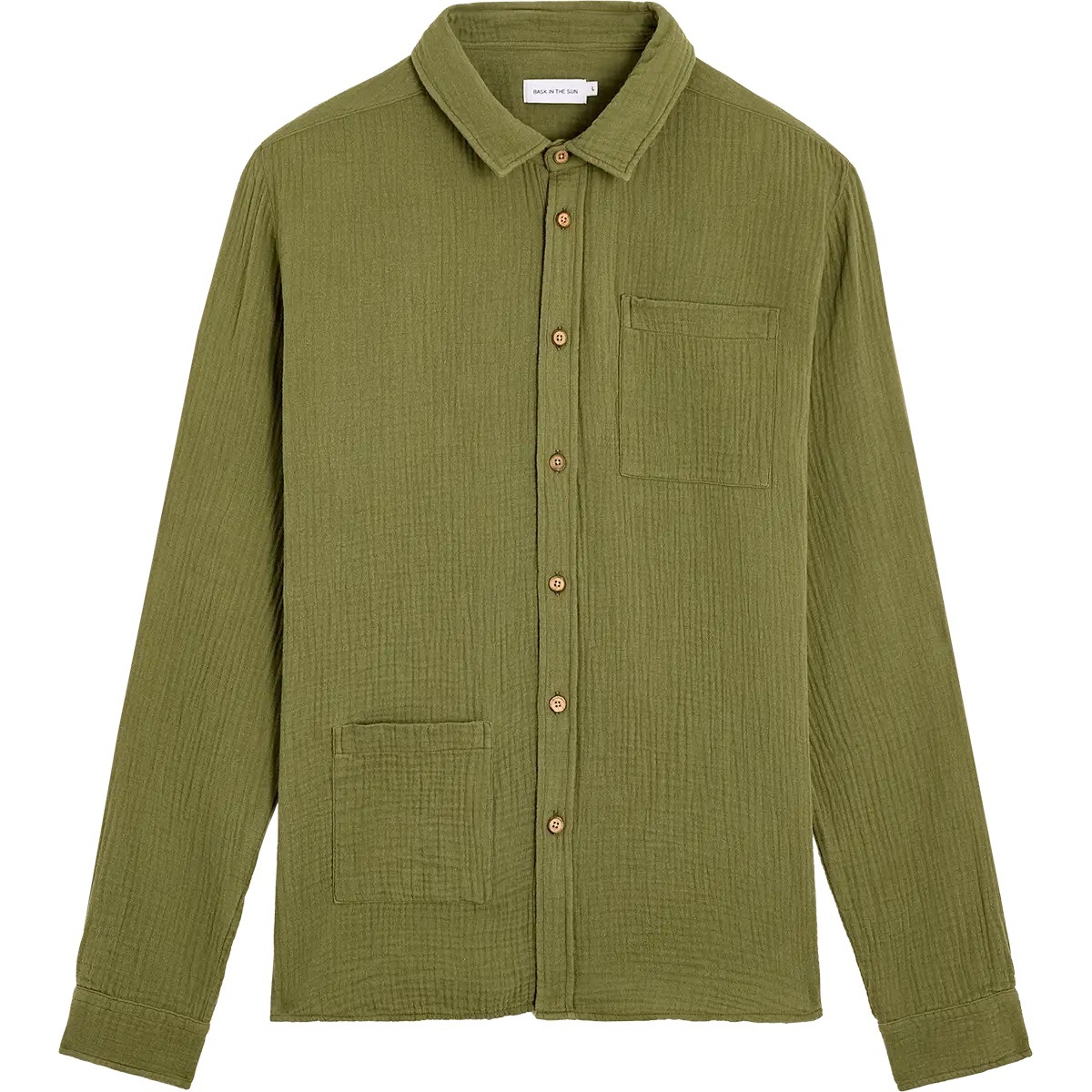 Chemise en Gaze de Coton Oihana Olive BASK IN THE SUN