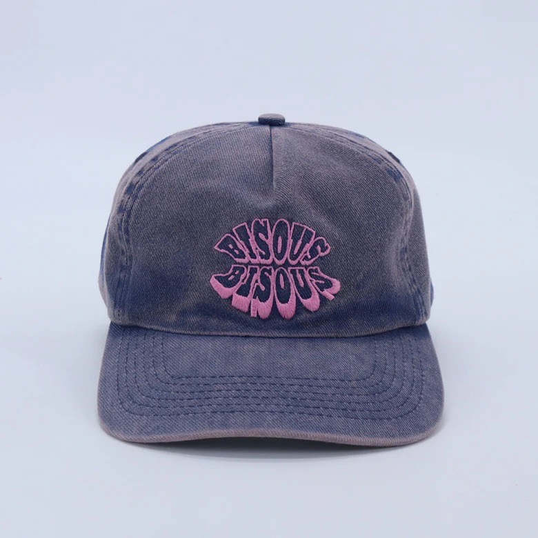 Casquette Bisous Lips Denim Bleach BISOUS SKATEBOARD