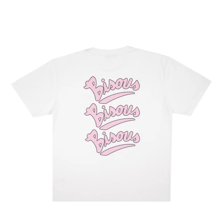 T-Shirt Bisous Gianni White/Pink BISOUS SKATEBOARD