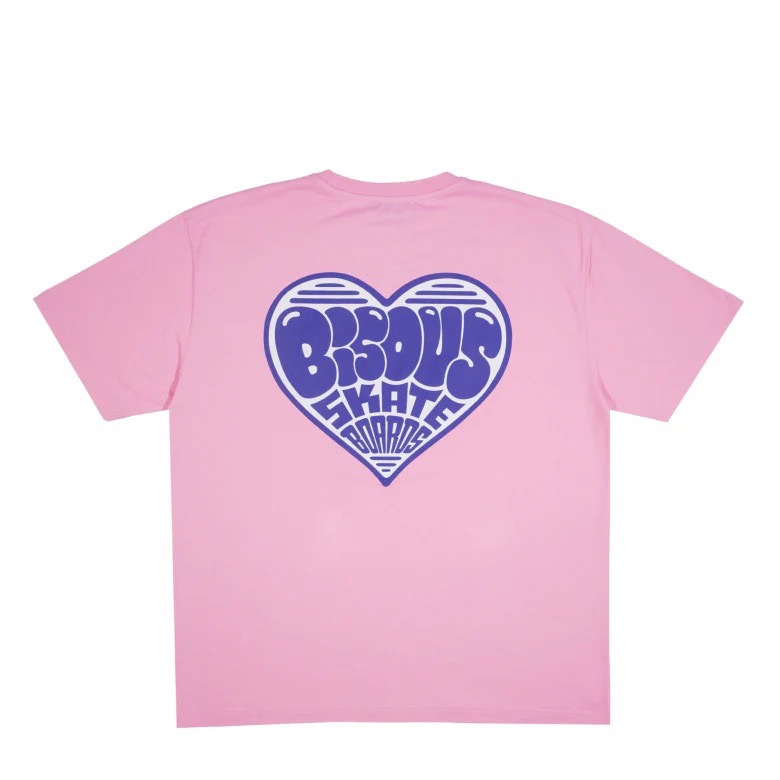 T-Shirt Bisous Heart Pink BISOUS SKATEBOARD