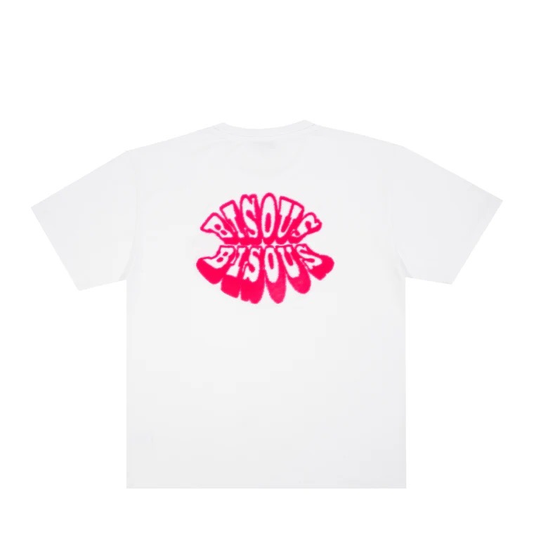 T-Shirt Bisous Lips White BISOUS SKATEBOARD