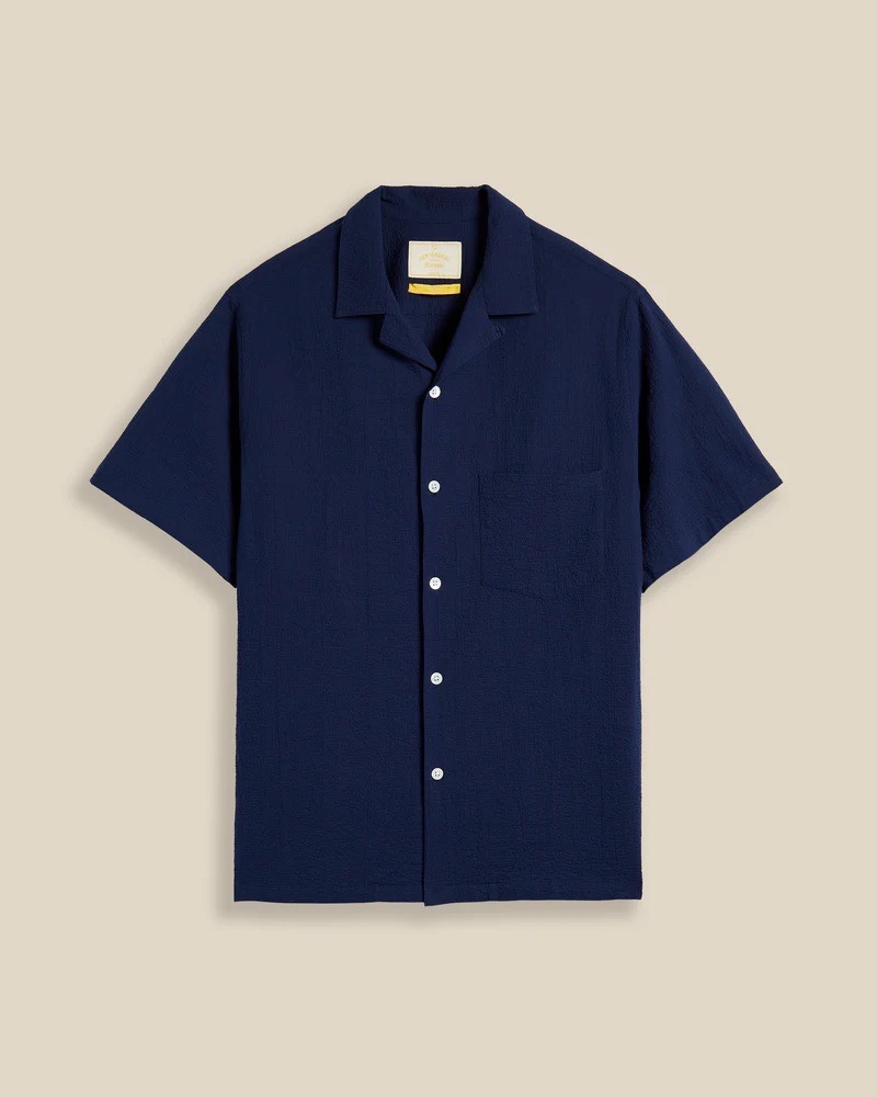 Chemise Manches Courtes Flamé Navy PORTUGUESE FLANNEL