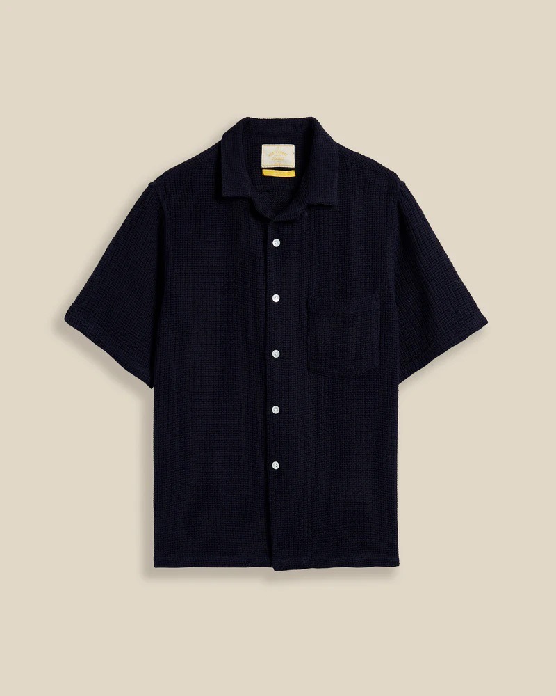 Chemise Manches Courtes Salva Navy PORTUGUESE FLANNEL