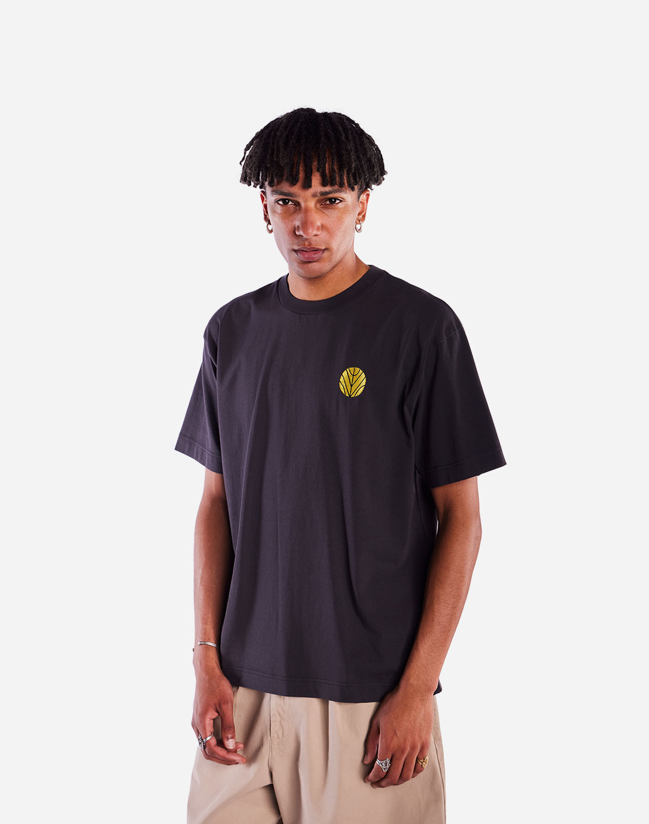 T-Shirt Ourika Noir Carbone Coupe Ample OLOW