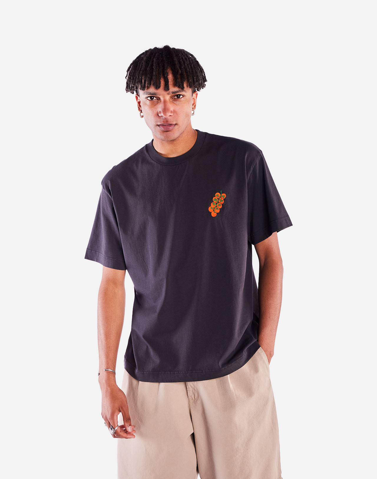 T-Shirt Tasty Tomatoes Carbone Coupe Ample OLOW