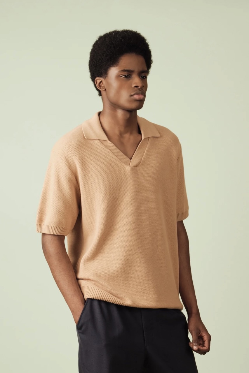 Polo Coton Agop Camel NITTO KNITWEAR