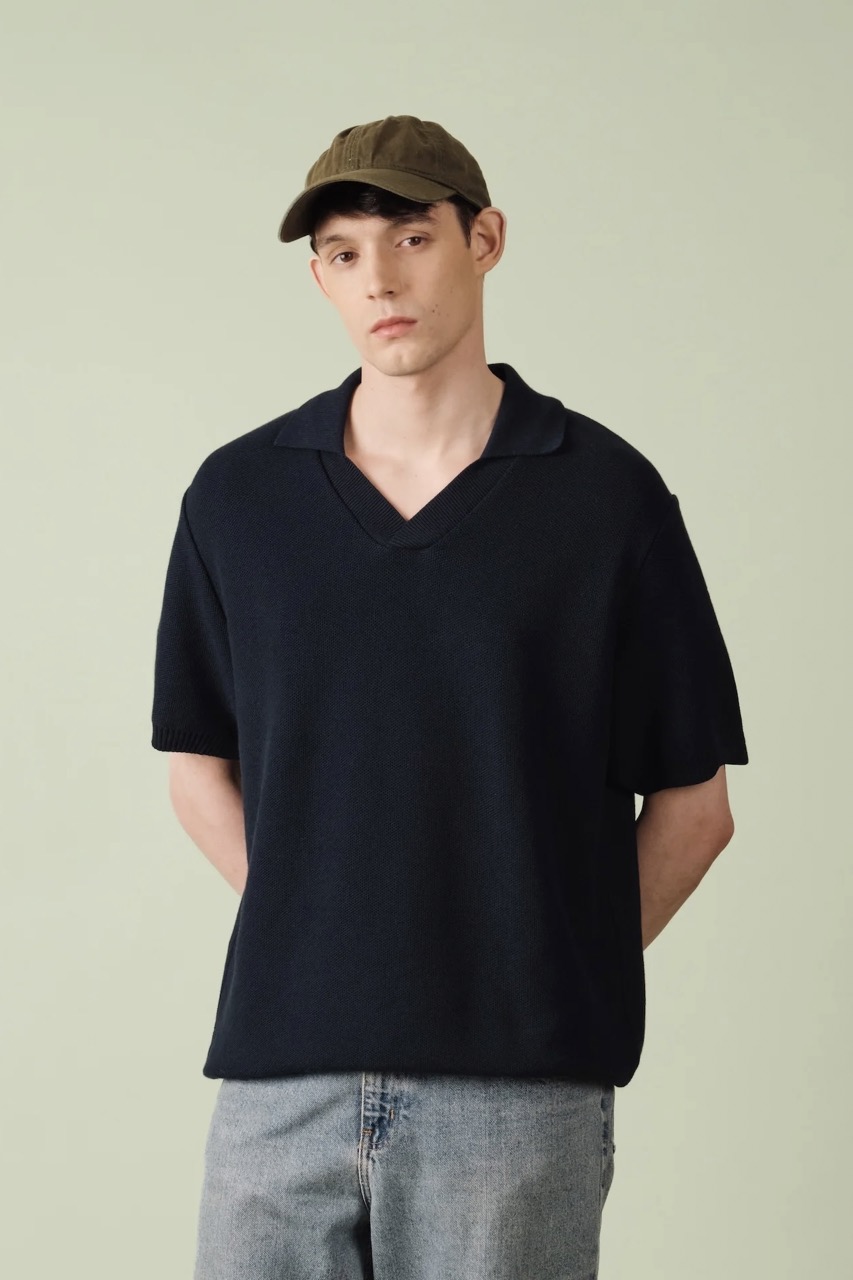 Polo Coton Agop Marine NITTO KNITWEAR