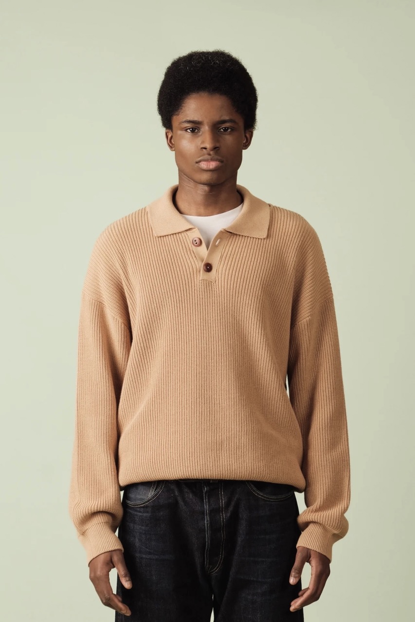 Polo Coton Djivan Camel NITTO KNITWEAR