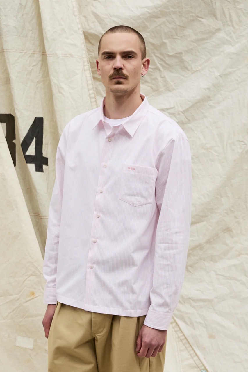 Chemise Oxford Rayures Roses LATER