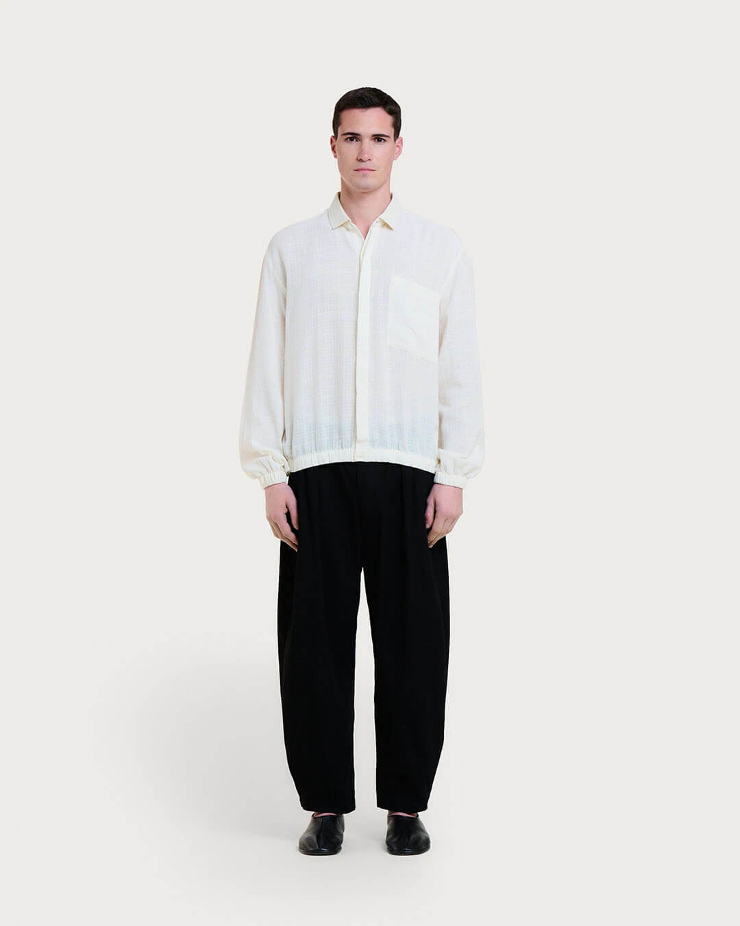 Surchemise Dargy Lety cream Homecore en coton coupe moderne