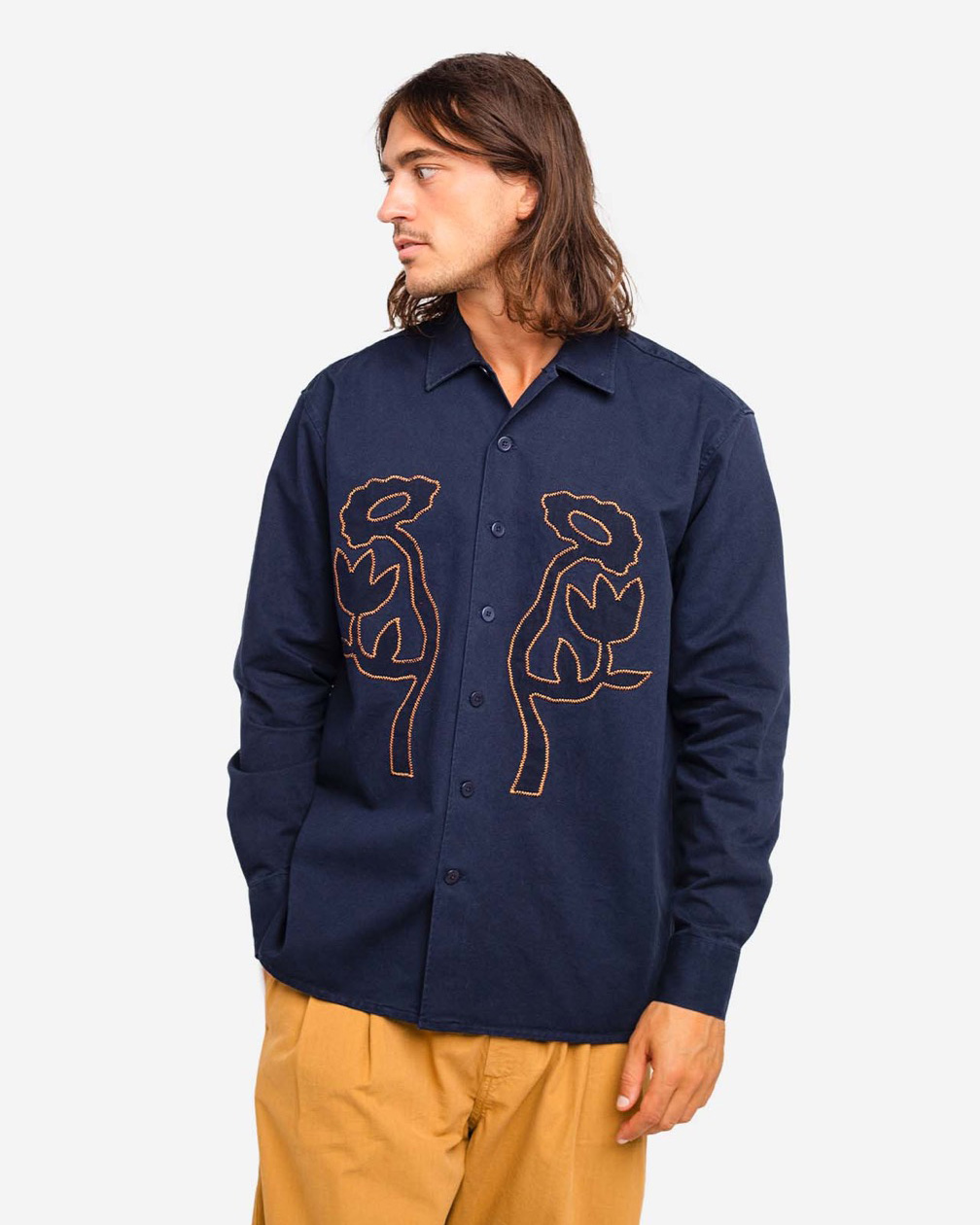 Chemise Décré Pollen Marine OLOW