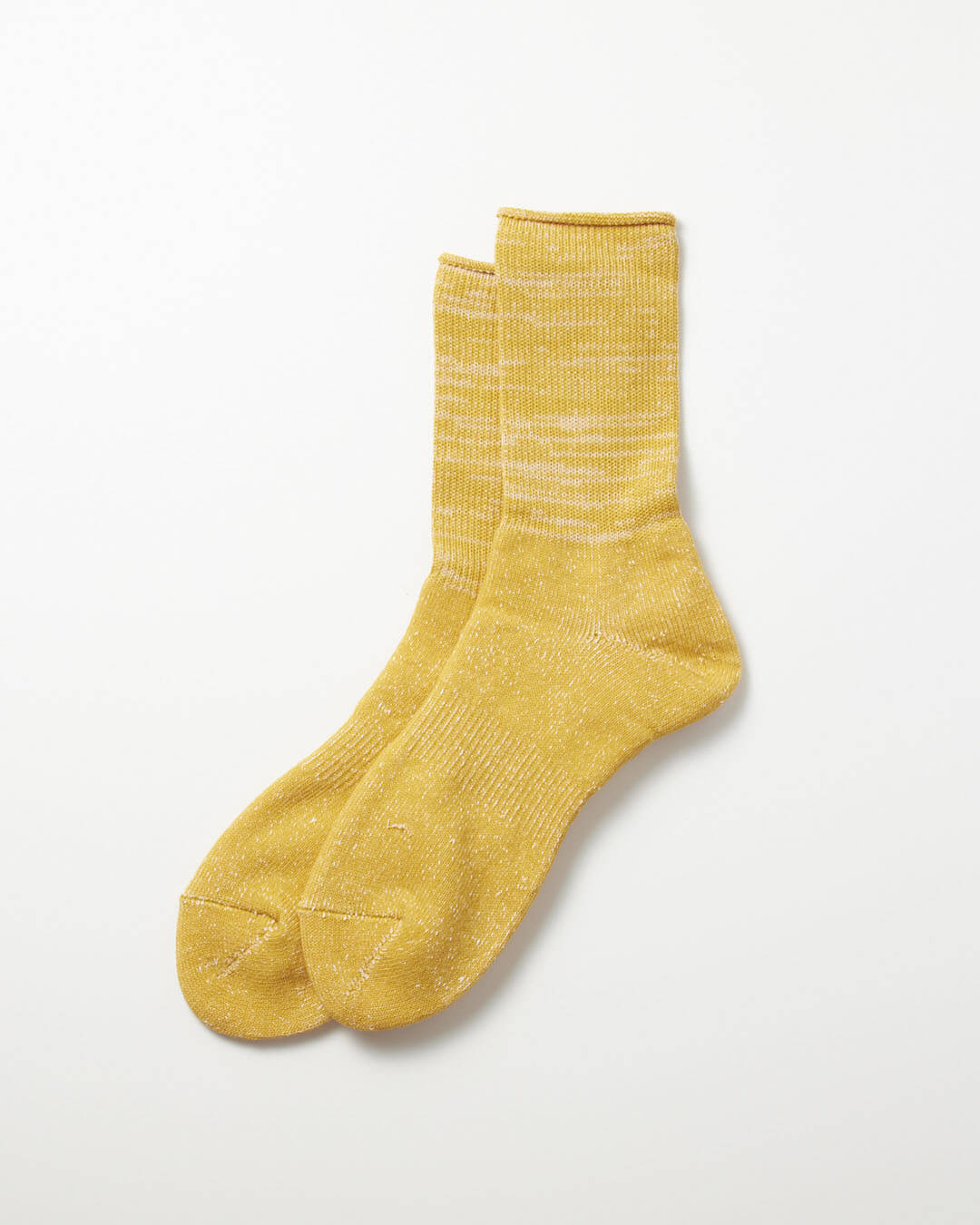 Chaussettes ROTOTO R1511 Washi Pile Crew Socks en coton et fil washi japonais, maille intérieure en pile, fabrication japonaise
