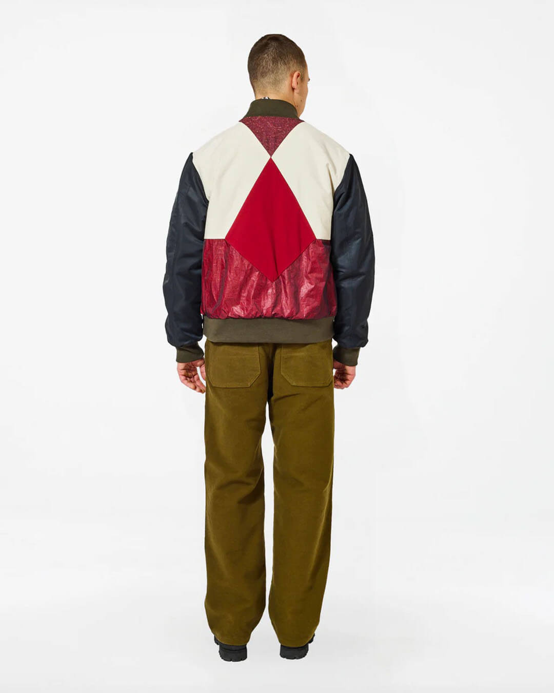 Veste Homecore Kappa Vosges Khaki réversible en coton, coupe oversize kaki/graphique