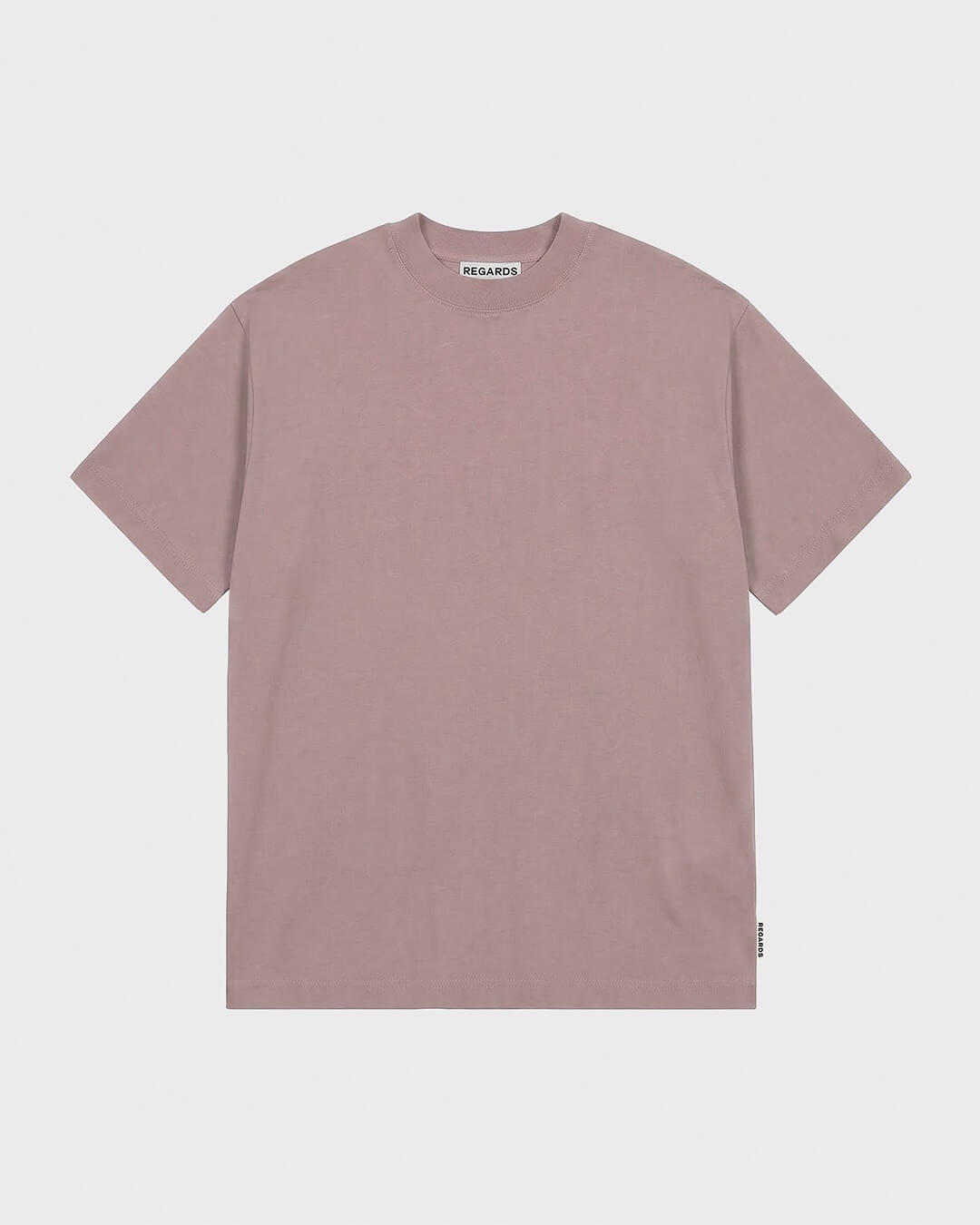 t shirt relaxed blank Rose Grey regards t shirt coton bio coupe relaxed
