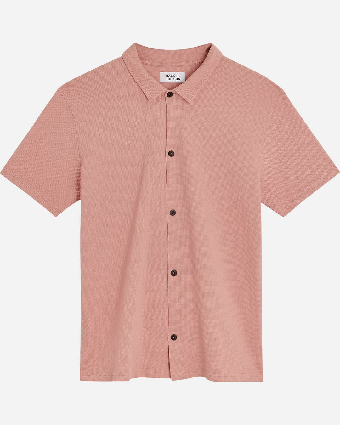 Chemise homme Flamingo Leikio Shirt Bask In The Sun – coton biologique – toile texturée estival