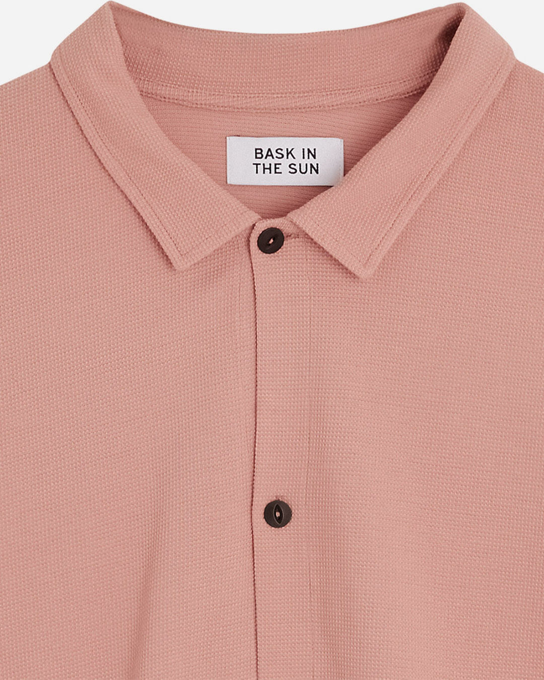 Chemise homme Flamingo Leikio Shirt Bask In The Sun – coton biologique – toile texturée estival