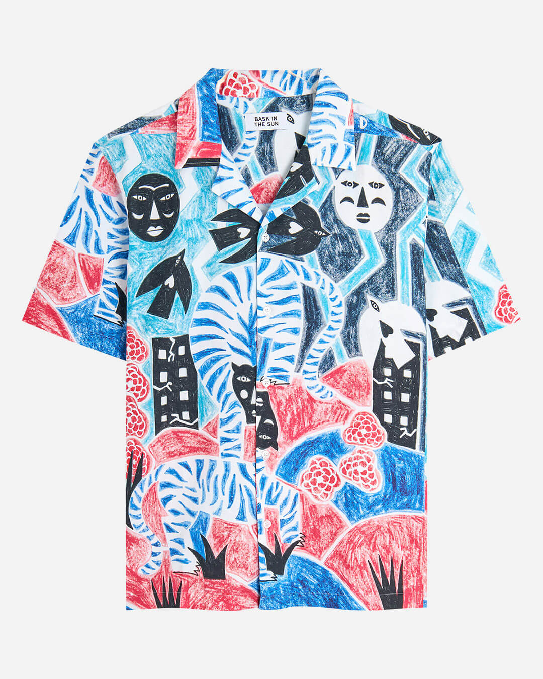 Chemise homme Paradise Shirt Bask In The Sun – coton biologique – imprimé artistique