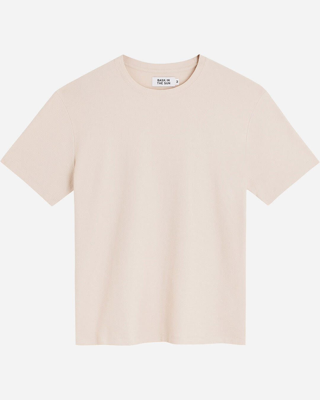 t shirt bask in the sun clay enrique t shirt coton bio beige graphique homme