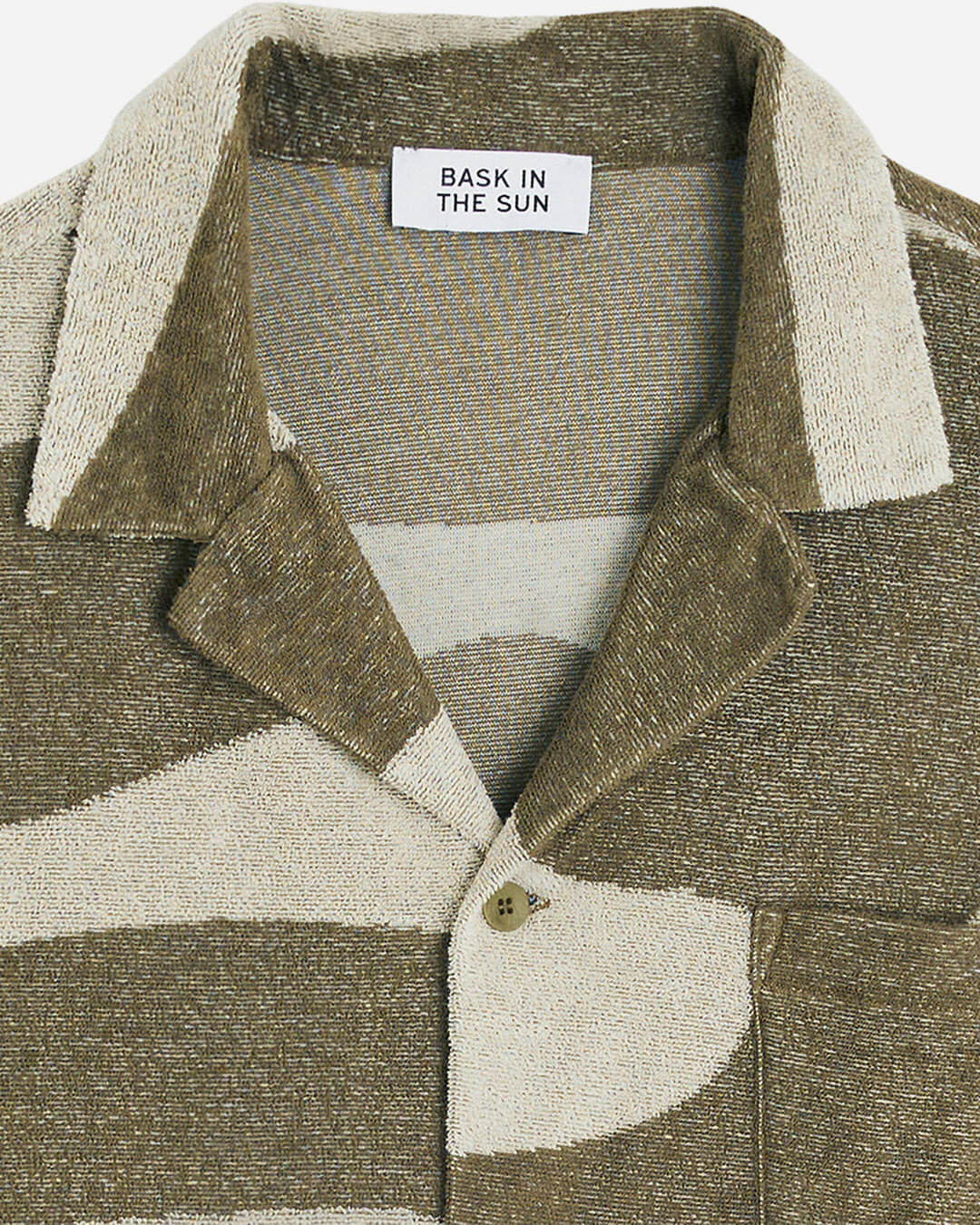 Chemise homme Olive Borja Shirt Bask In The Sun – coton biologique – olive